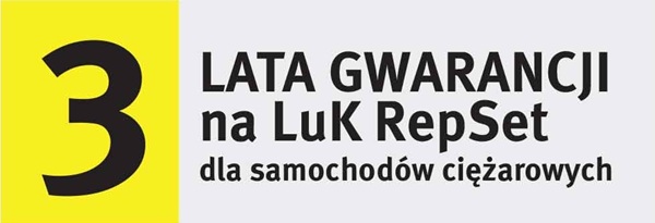 3 lata gwarancji na LuK RepSet