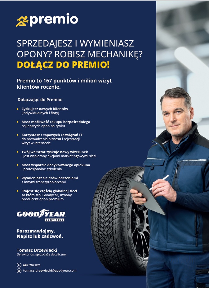 PREMIO PO 20 LATACH W POLSCE: OD SIECI OPONIARSKIEJ DO CYFROWEJ PLATFORMY SERWISOWEJ